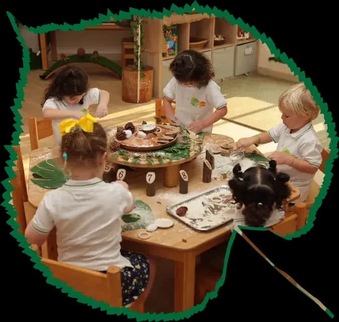 Children engaged in classroom activities at Forest Oasis Nursery