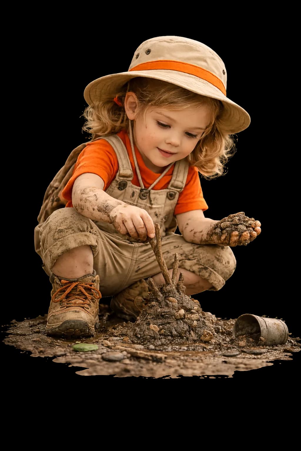 Child playing in sand